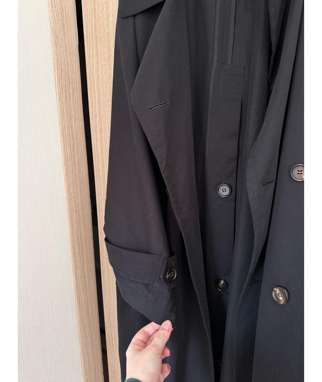 RAEY Черный хлопковый тренч/плащ, фото 6