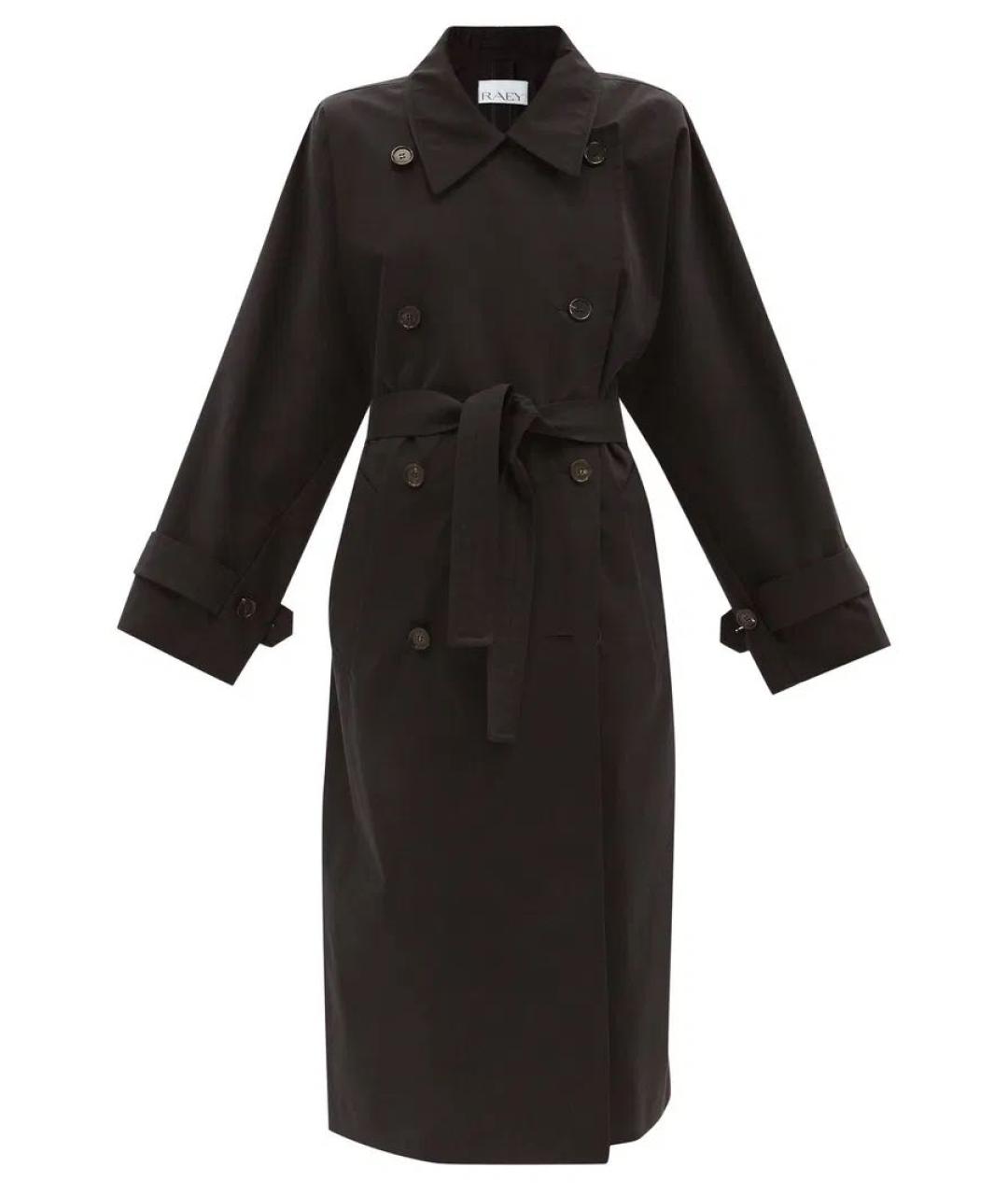 RAEY Черный хлопковый тренч/плащ, фото 1