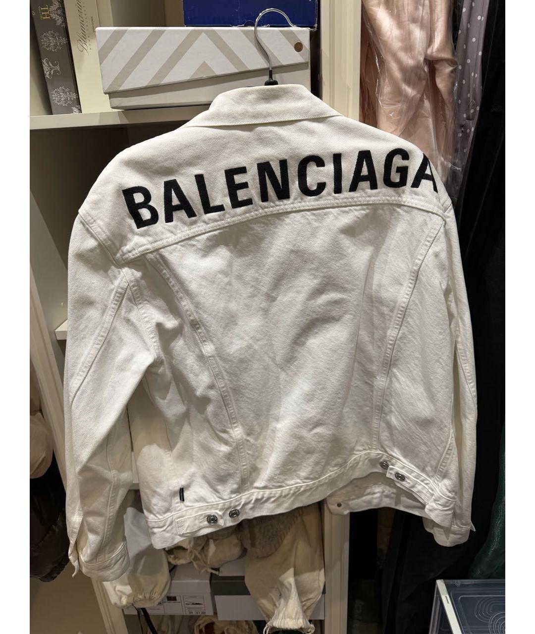 BALENCIAGA Белая деним куртка, фото 2