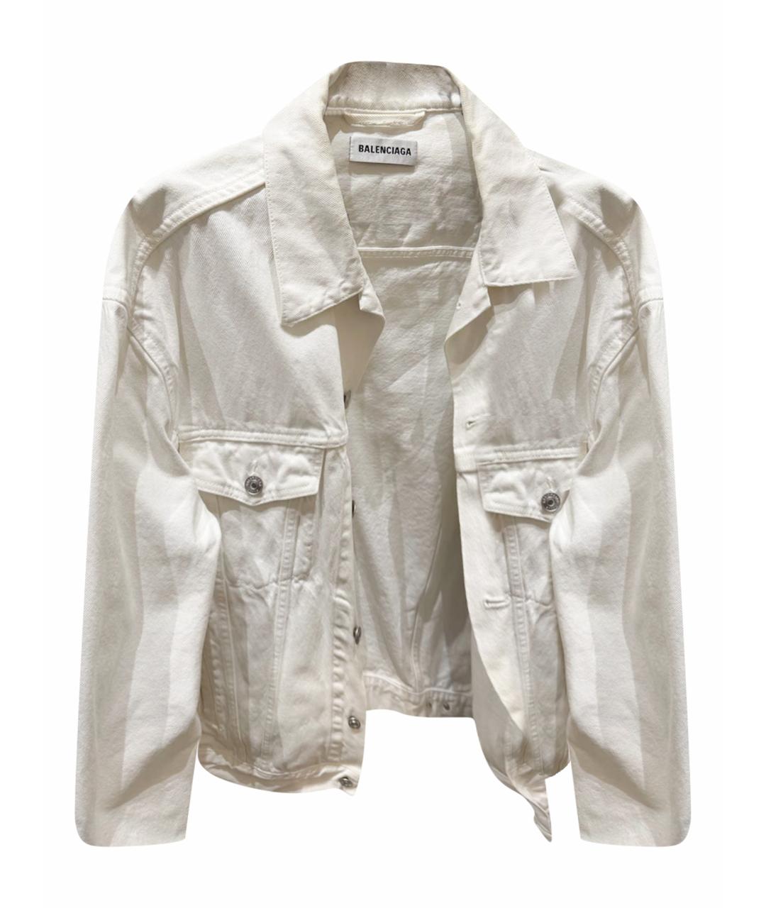 BALENCIAGA Белая деним куртка, фото 1