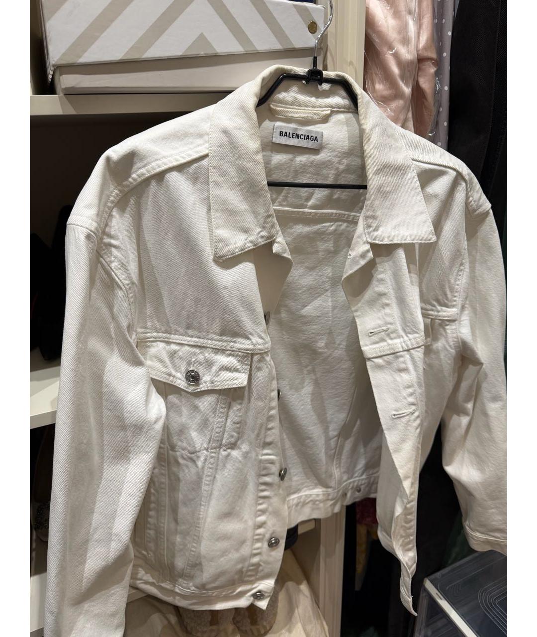 BALENCIAGA Белая деним куртка, фото 5