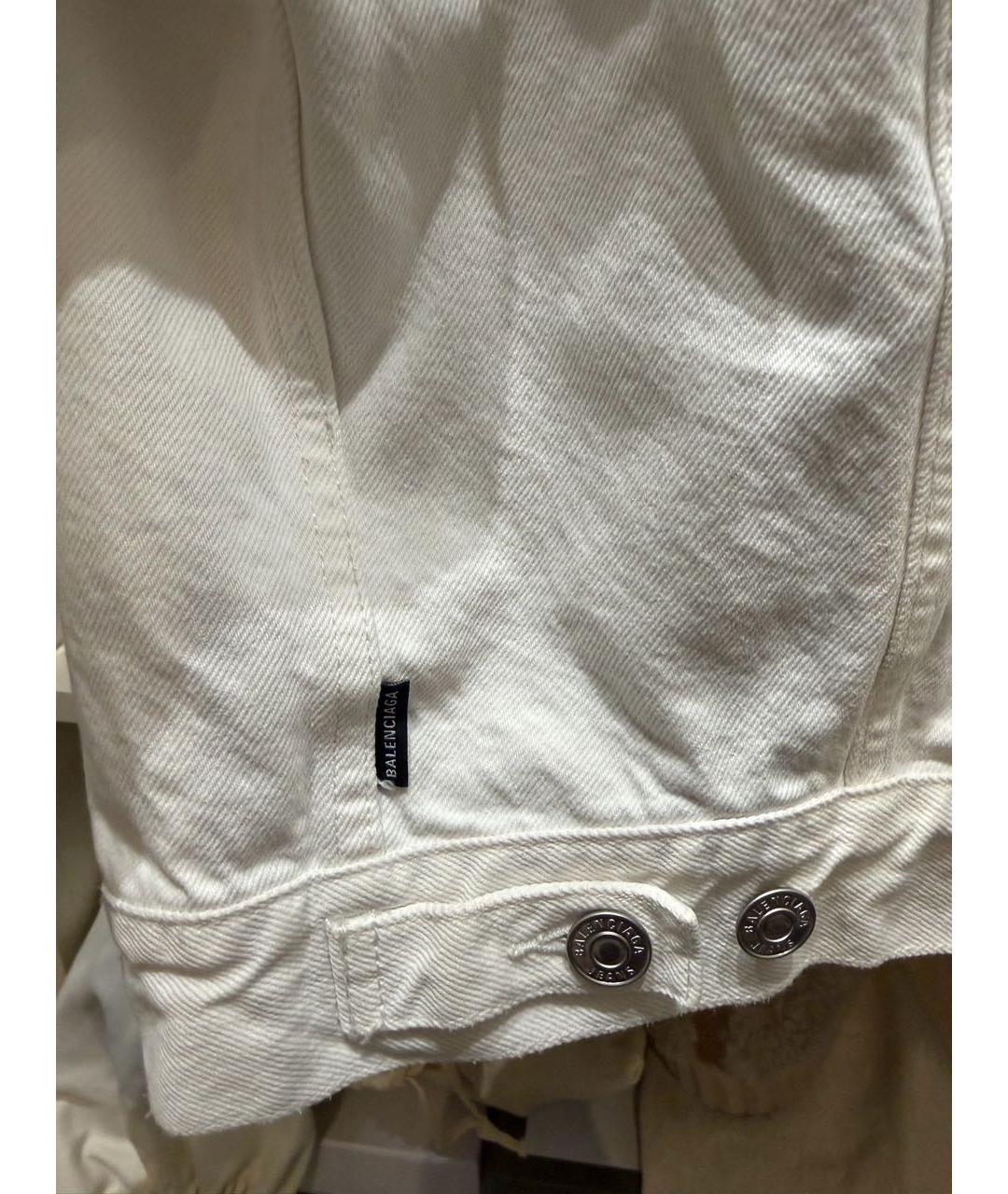 BALENCIAGA Белая деним куртка, фото 4