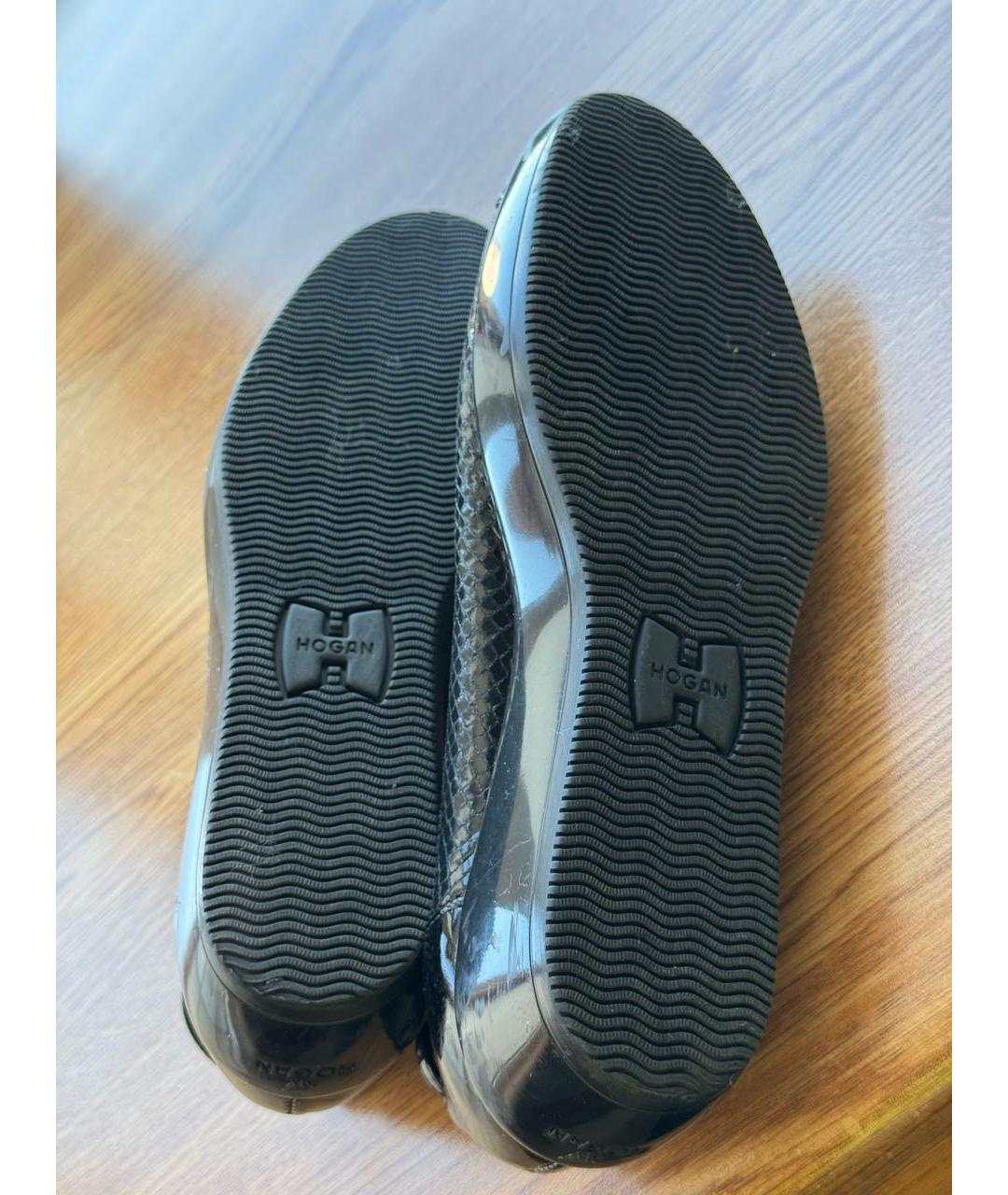 HOGAN Черные балетки из лакированной кожи, фото 4