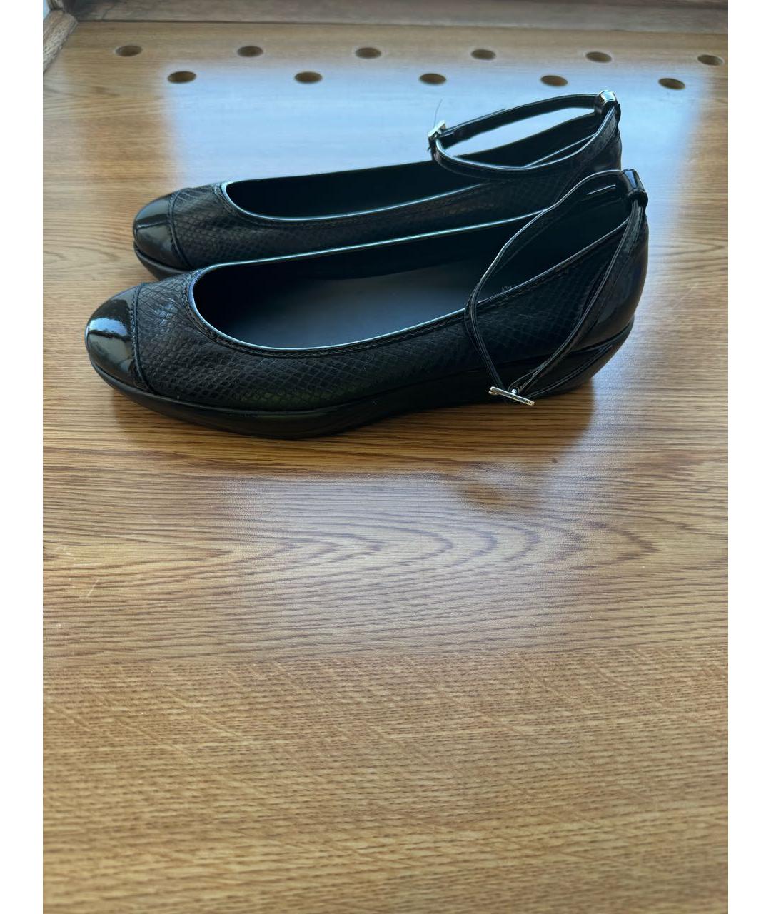 HOGAN Черные балетки из лакированной кожи, фото 7