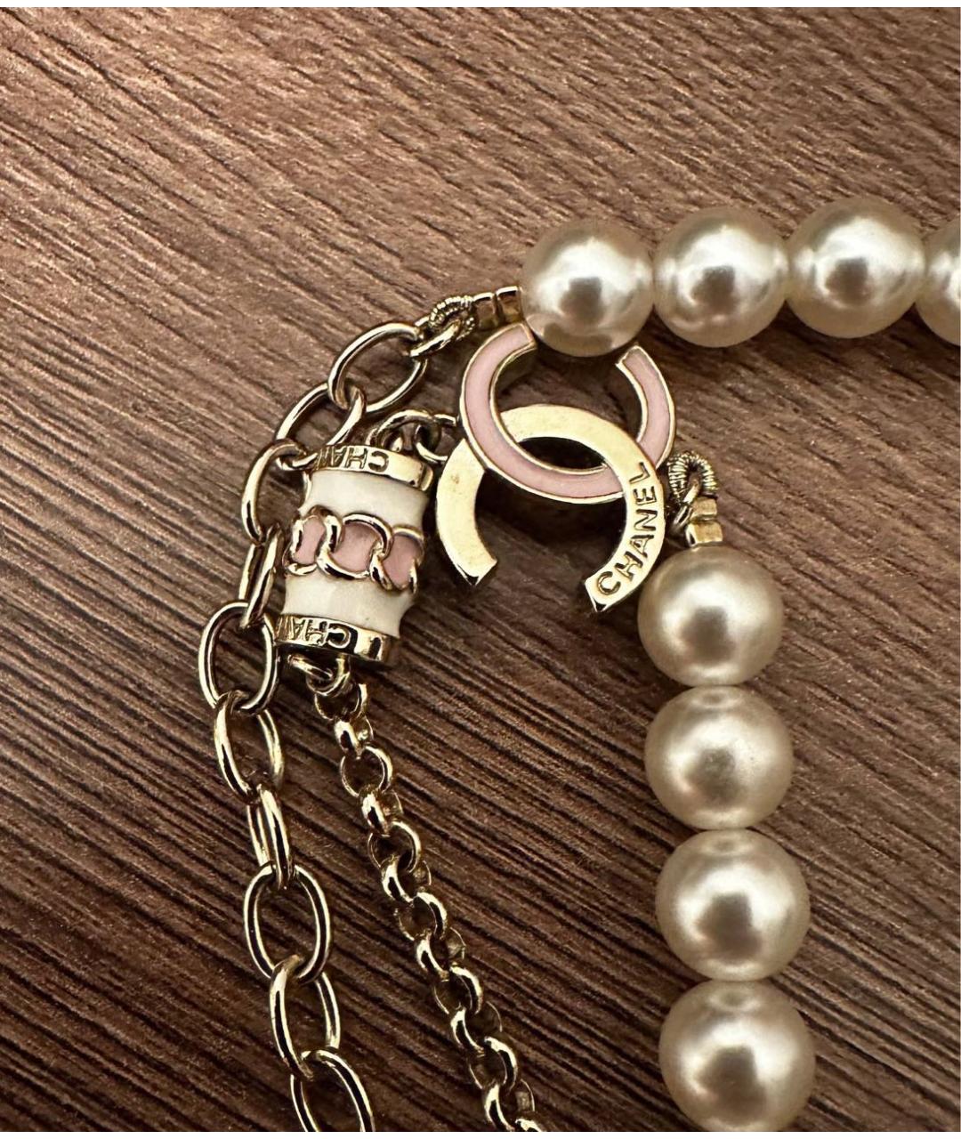 CHANEL Белое жемчужное колье, фото 2