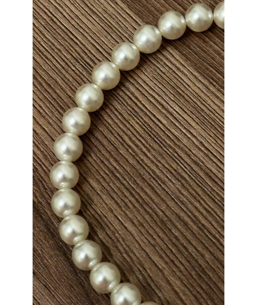 CHANEL Белое жемчужное колье, фото 6