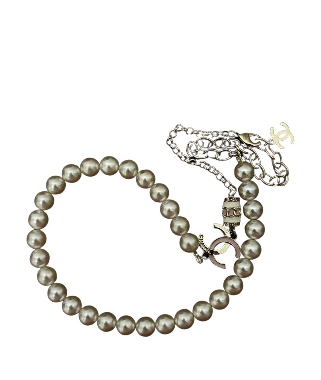 CHANEL Белое жемчужное колье, фото 1