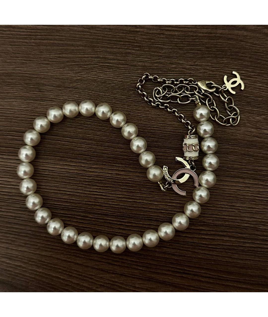 CHANEL Белое жемчужное колье, фото 8