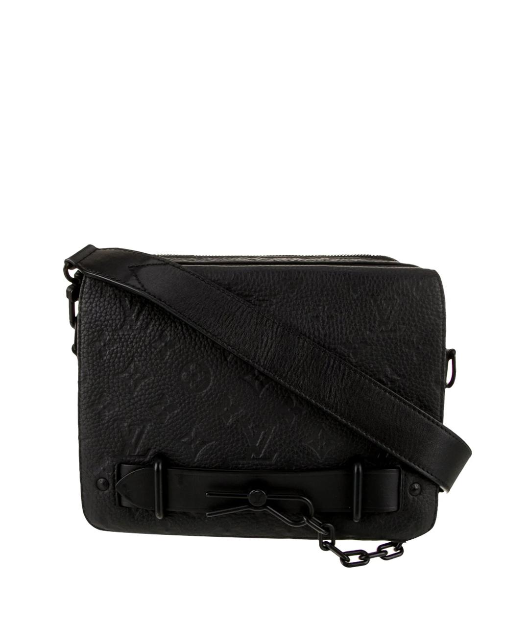 LOUIS VUITTON Черная кожаная сумка на плечо, фото 1