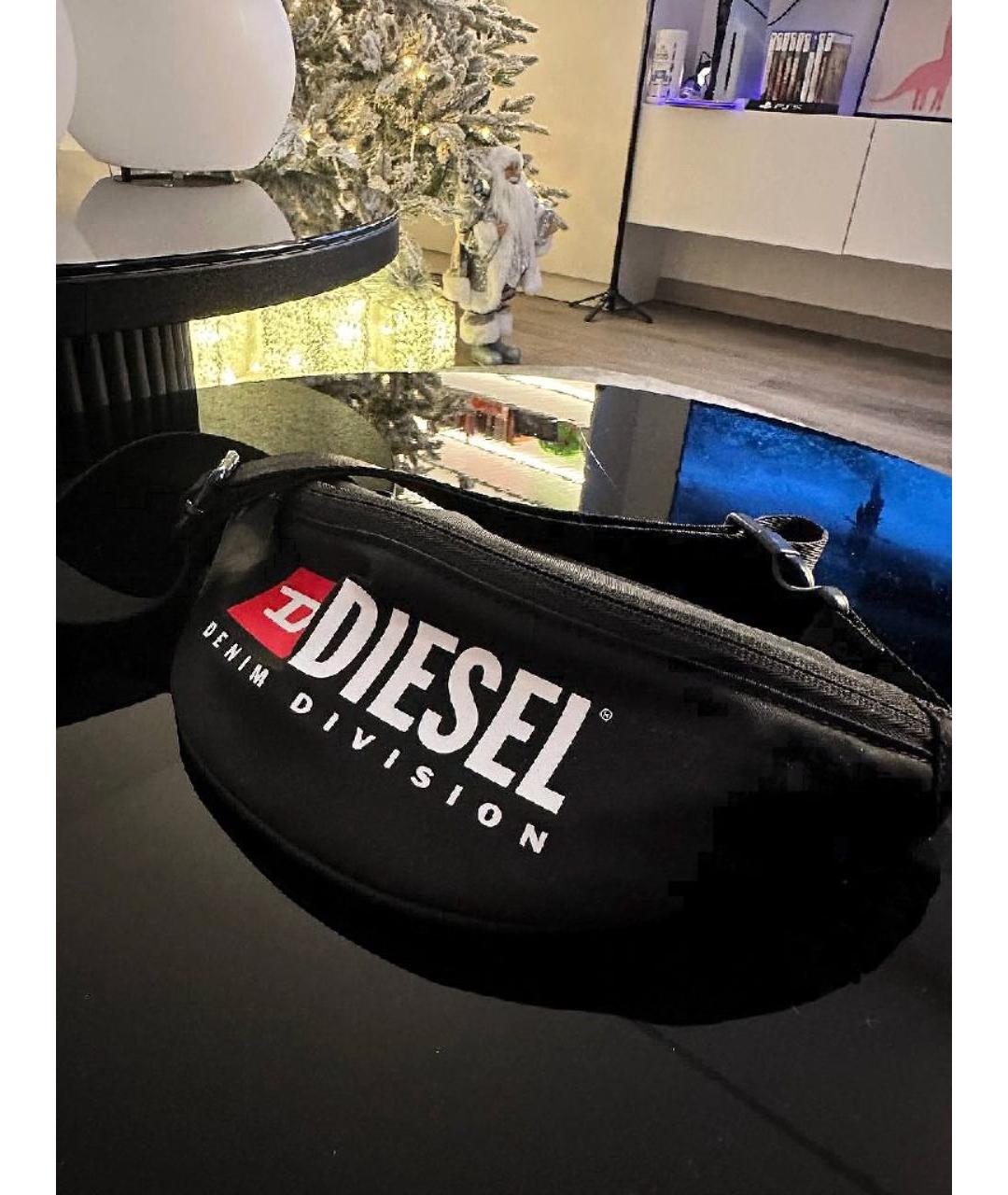 DIESEL Черная поясная сумка, фото 2