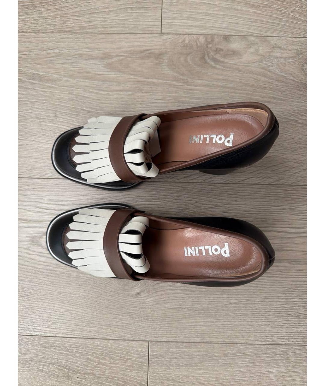 POLLINI Черные кожаные туфли, фото 3