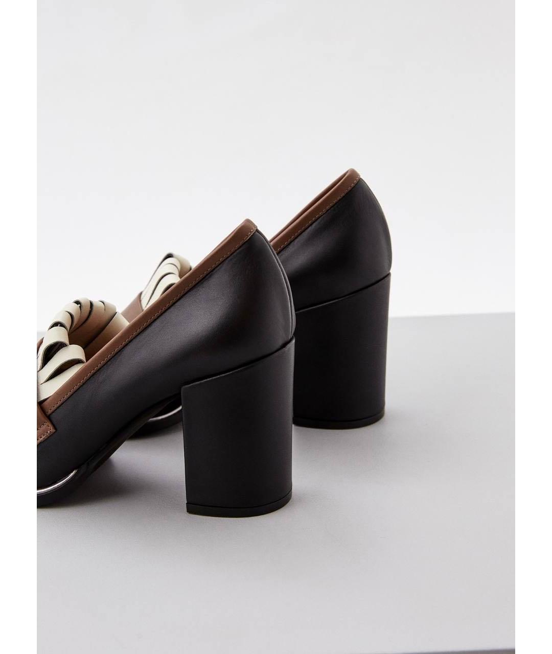 POLLINI Черные кожаные туфли, фото 4