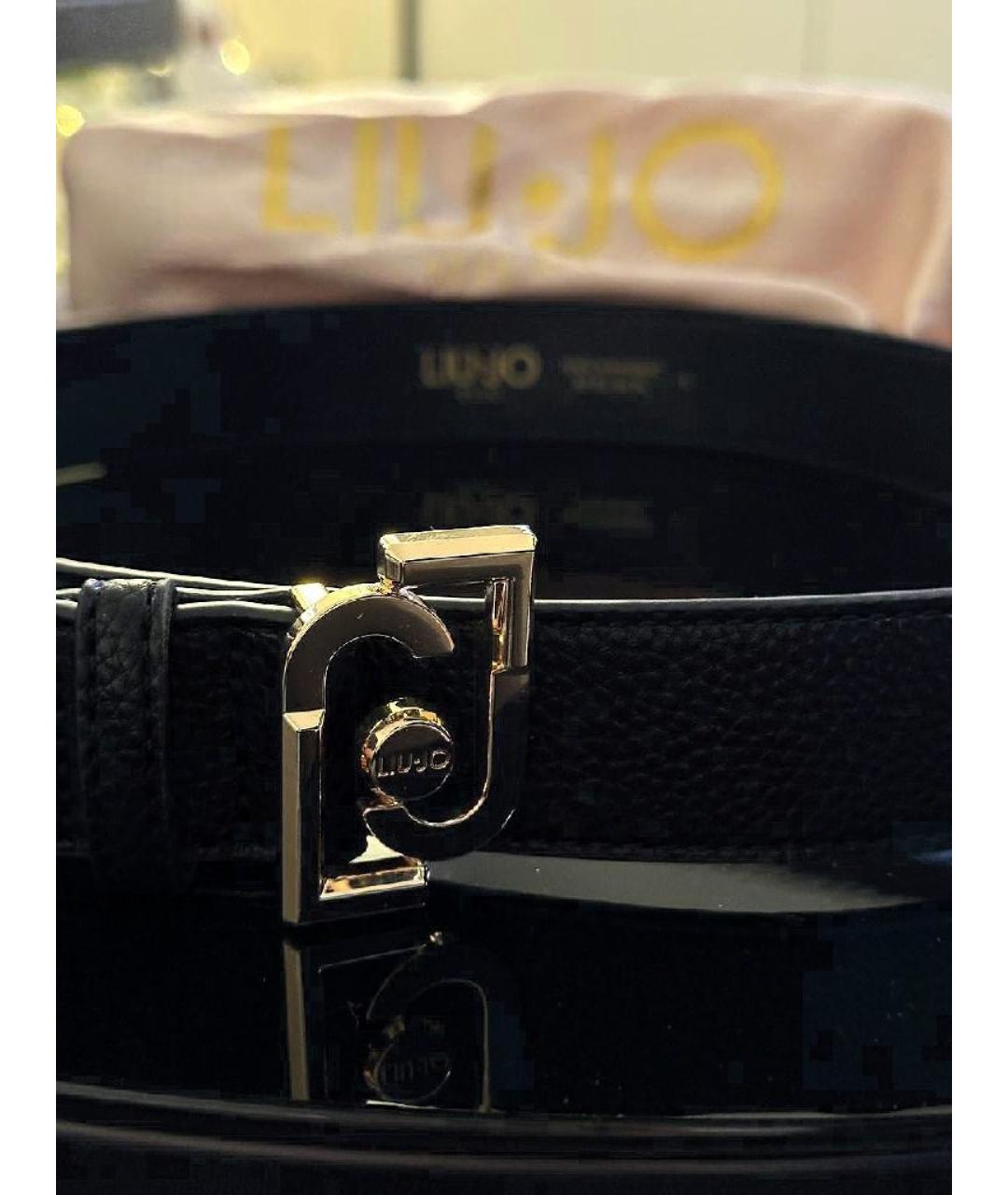 LIU JO Черный полиуретановый ремень, фото 2