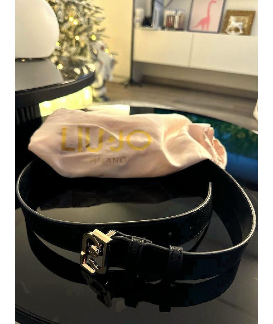 LIU JO Черный полиуретановый ремень, фото 4
