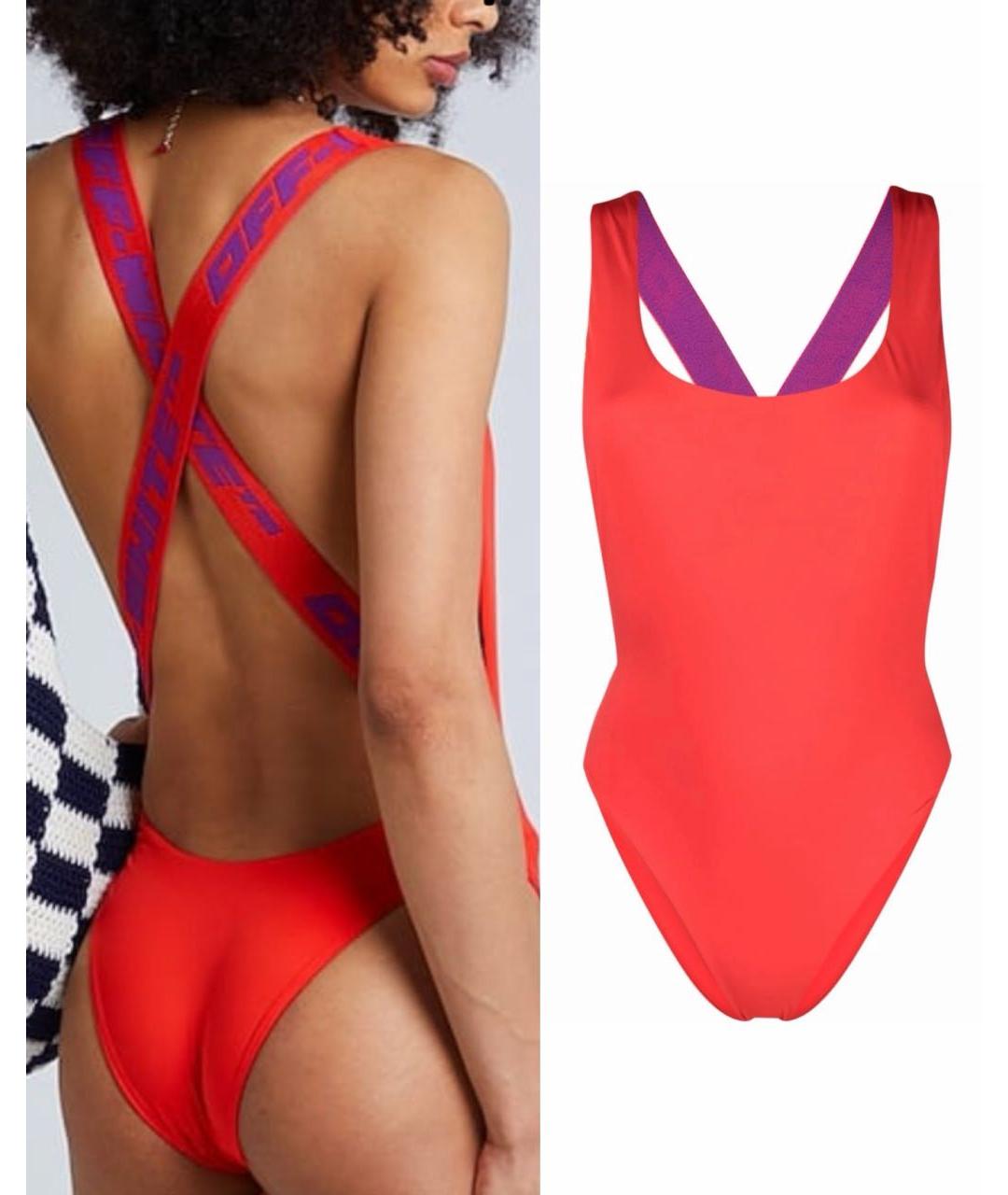 OFF-WHITE Красный купальник, фото 2