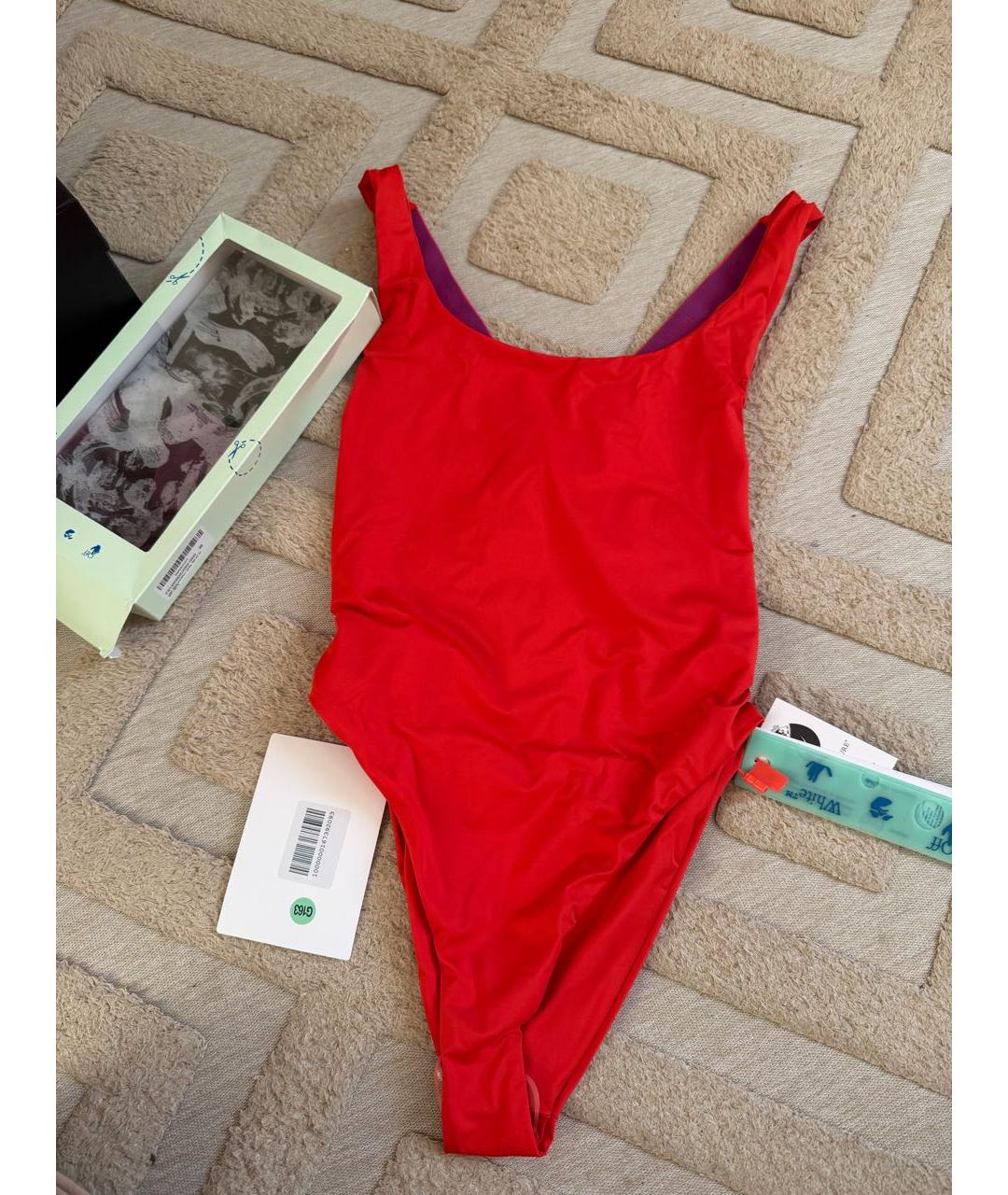 OFF-WHITE Красный купальник, фото 4