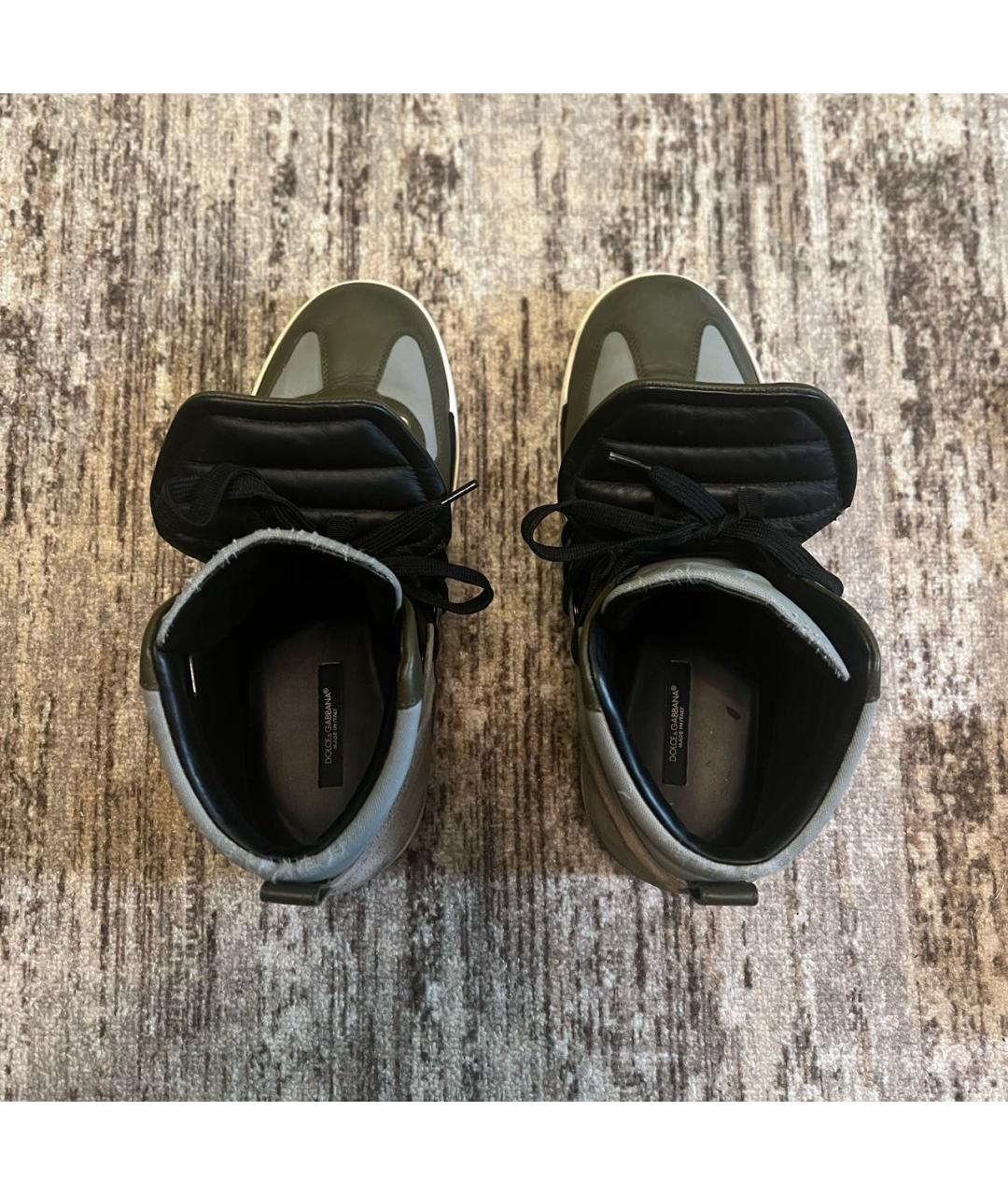 DOLCE&GABBANA Мульти кожаные высокие кроссовки / кеды, фото 3