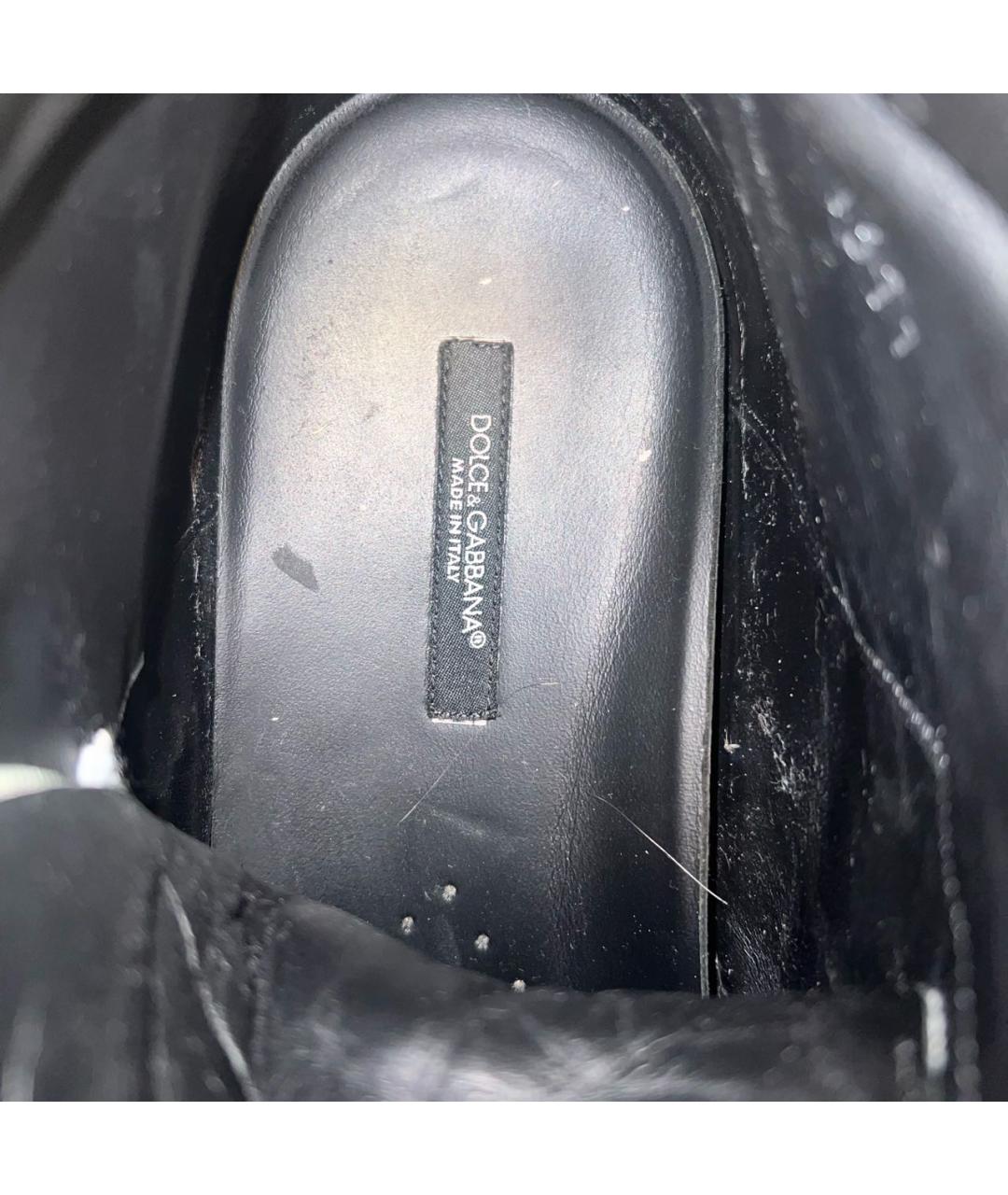 DOLCE&GABBANA Мульти кожаные высокие кроссовки / кеды, фото 7
