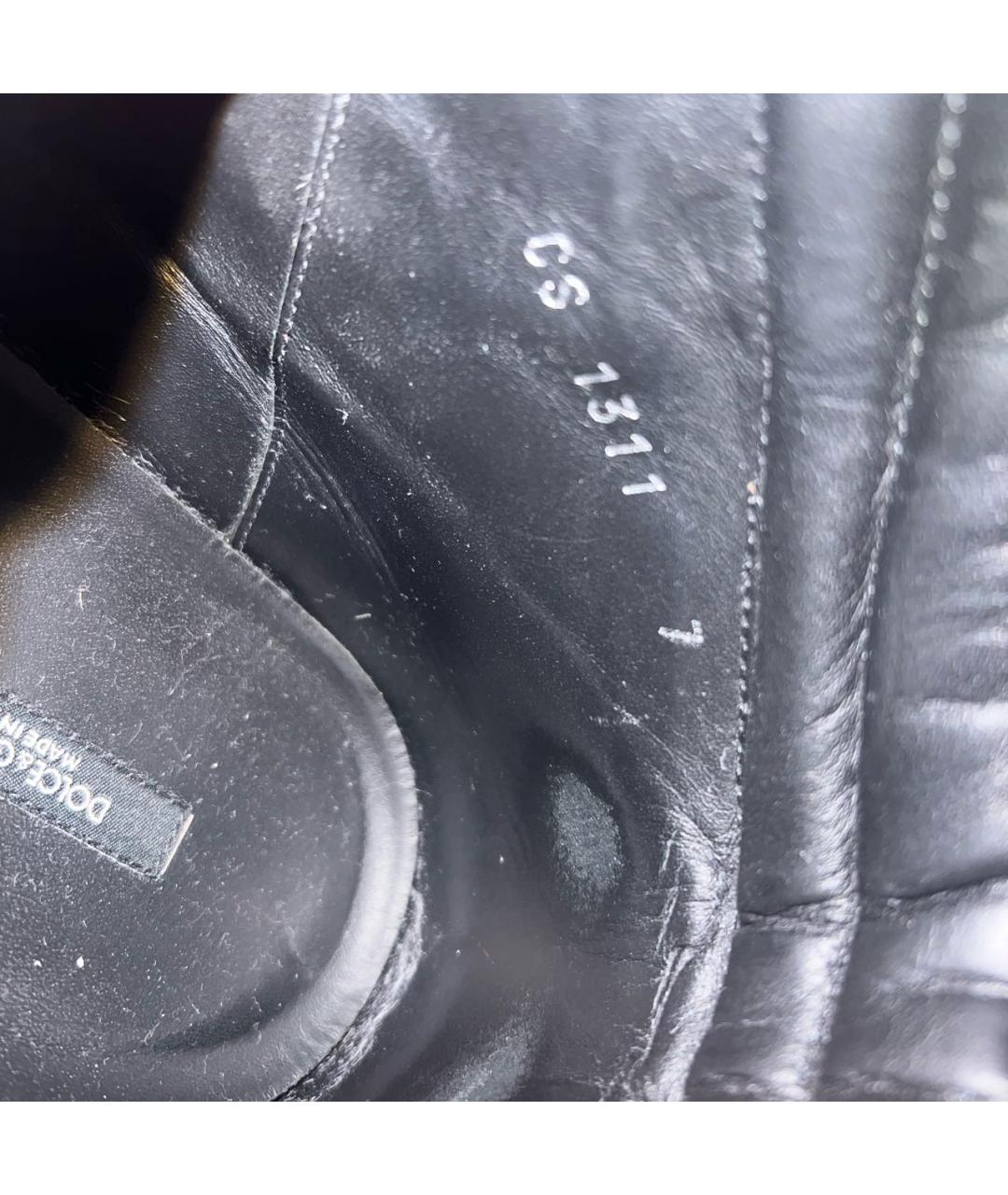 DOLCE&GABBANA Мульти кожаные высокие кроссовки / кеды, фото 6