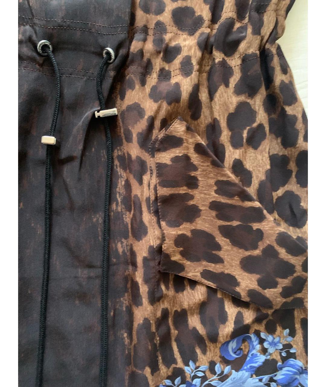 VERSACE Синее шелковое повседневное платье, фото 4