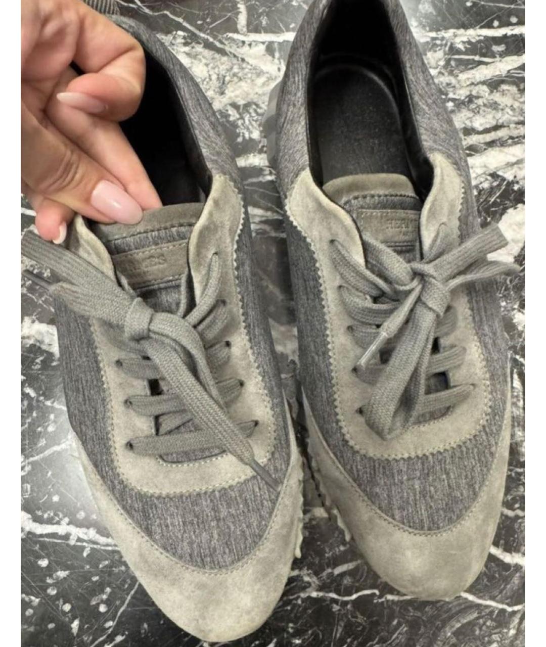 HERMES Антрацитовые кроссовки, фото 2