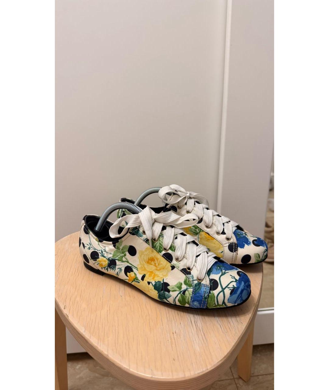 DOLCE&GABBANA Мульти текстильные балетки, фото 4