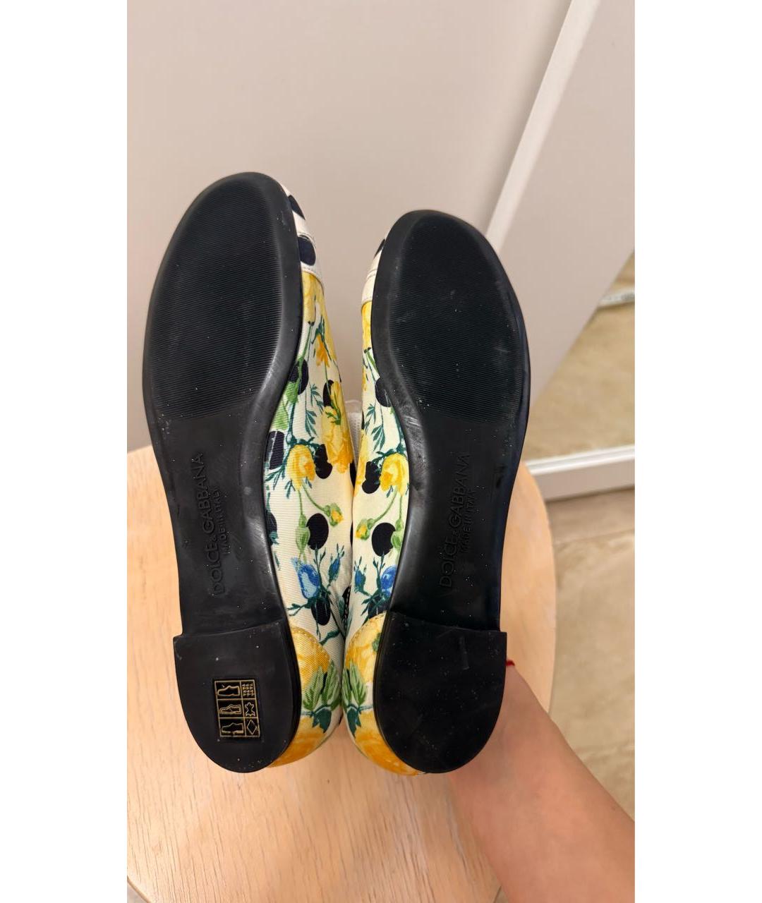 DOLCE&GABBANA Мульти текстильные балетки, фото 7