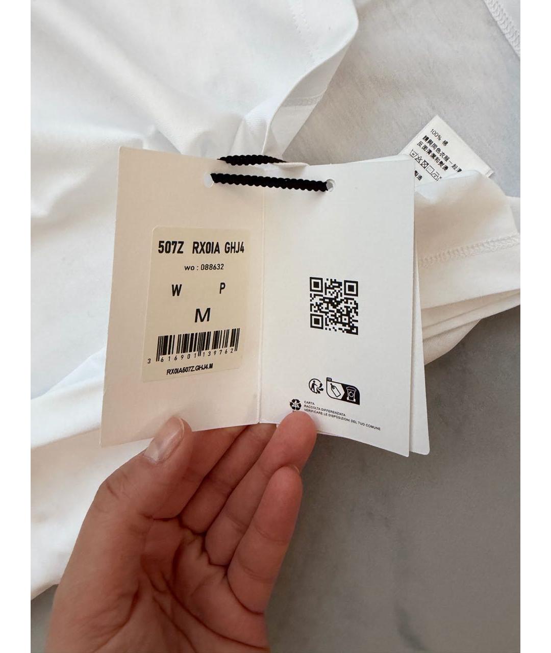 CELINE Белая хлопковая футболка, фото 3