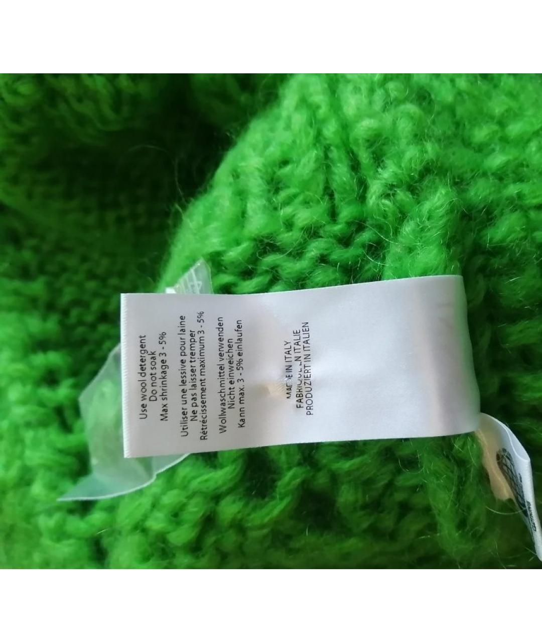 GANNI Зеленый шерстяной джемпер / свитер, фото 5