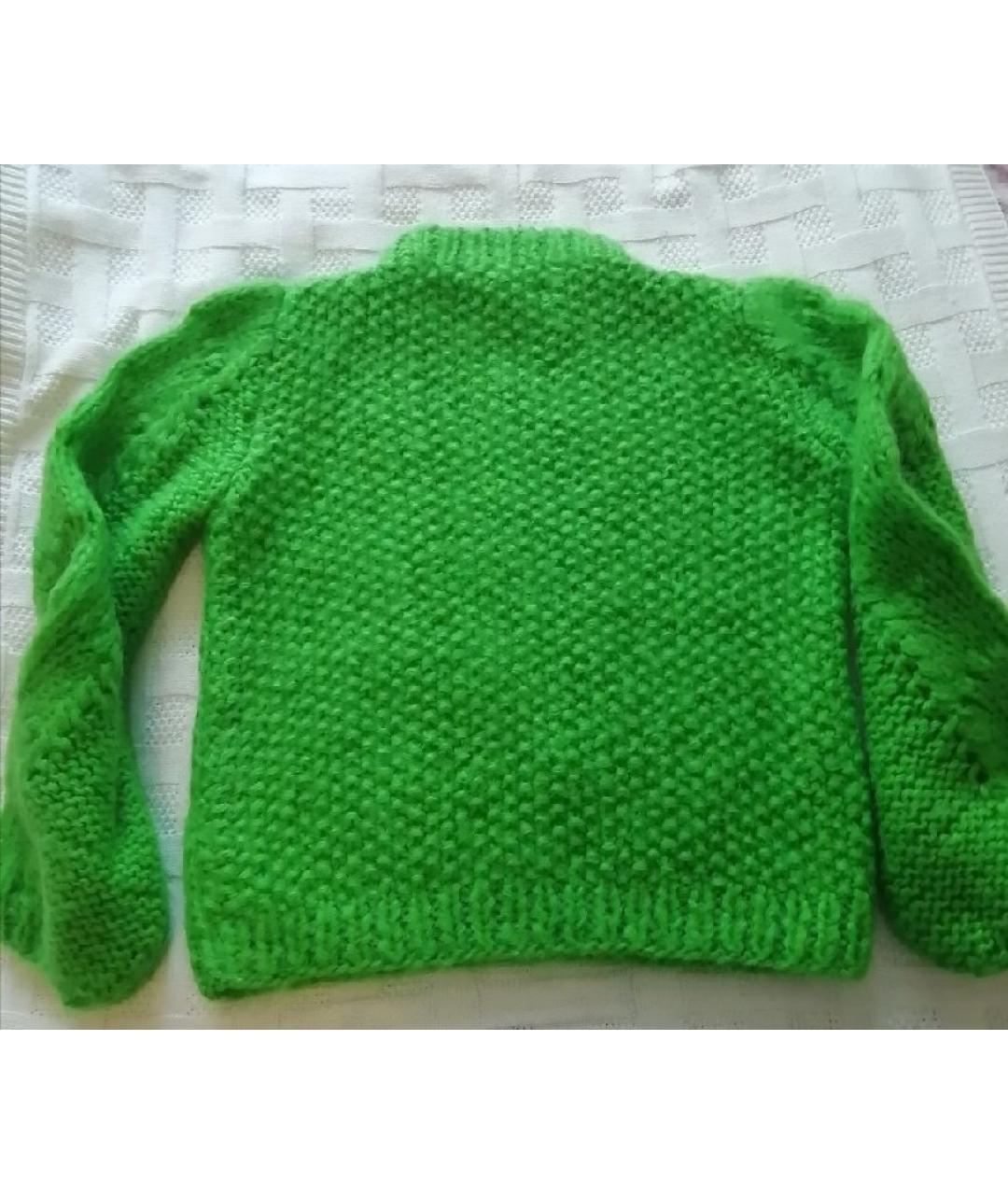 GANNI Зеленый шерстяной джемпер / свитер, фото 3