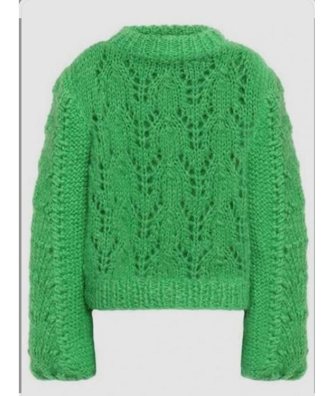 GANNI Зеленый шерстяной джемпер / свитер, фото 8