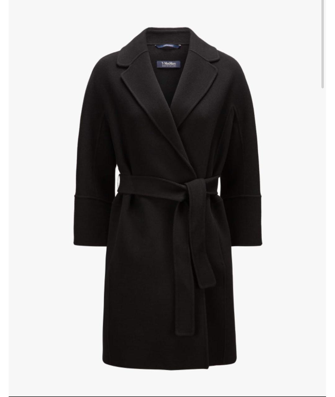 'S MAX MARA Черное шерстяное пальто, фото 8