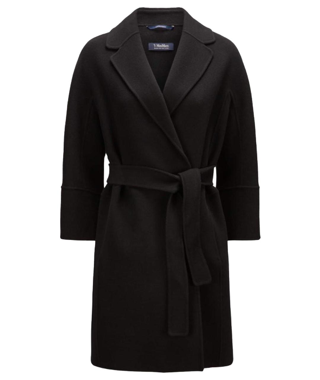 'S MAX MARA Черное шерстяное пальто, фото 1