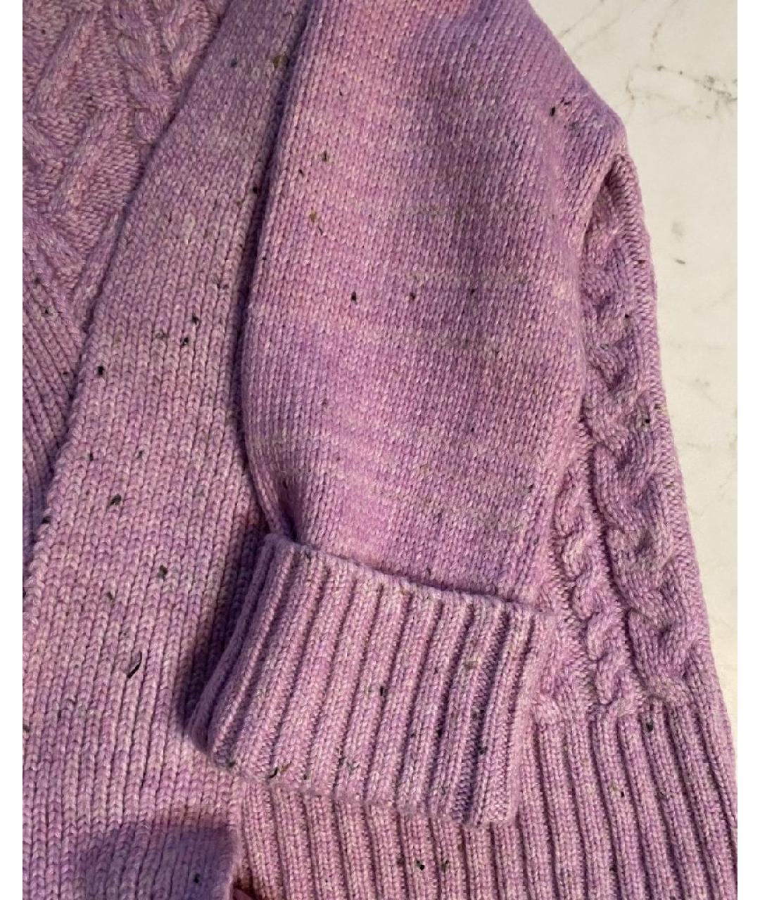 GANNI Фиолетовый шерстяной джемпер / свитер, фото 4