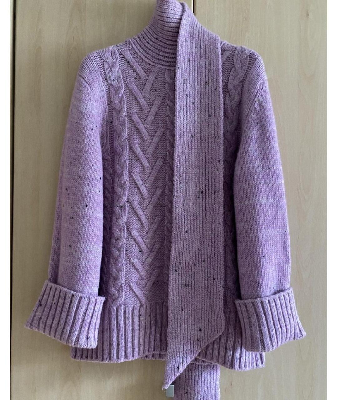 GANNI Фиолетовый шерстяной джемпер / свитер, фото 2