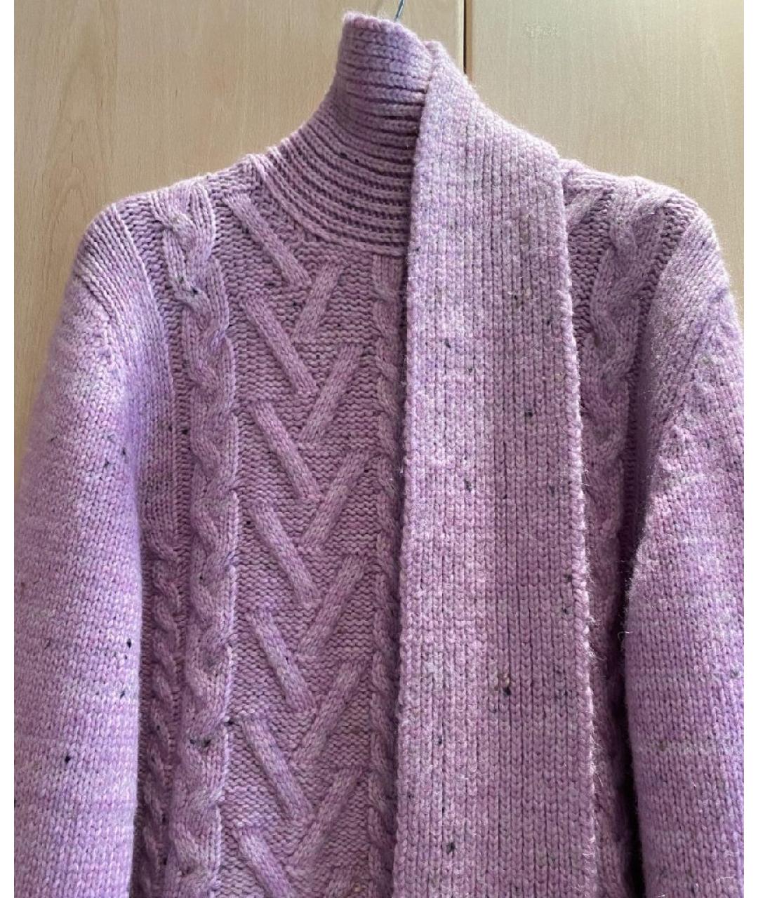 GANNI Фиолетовый шерстяной джемпер / свитер, фото 5