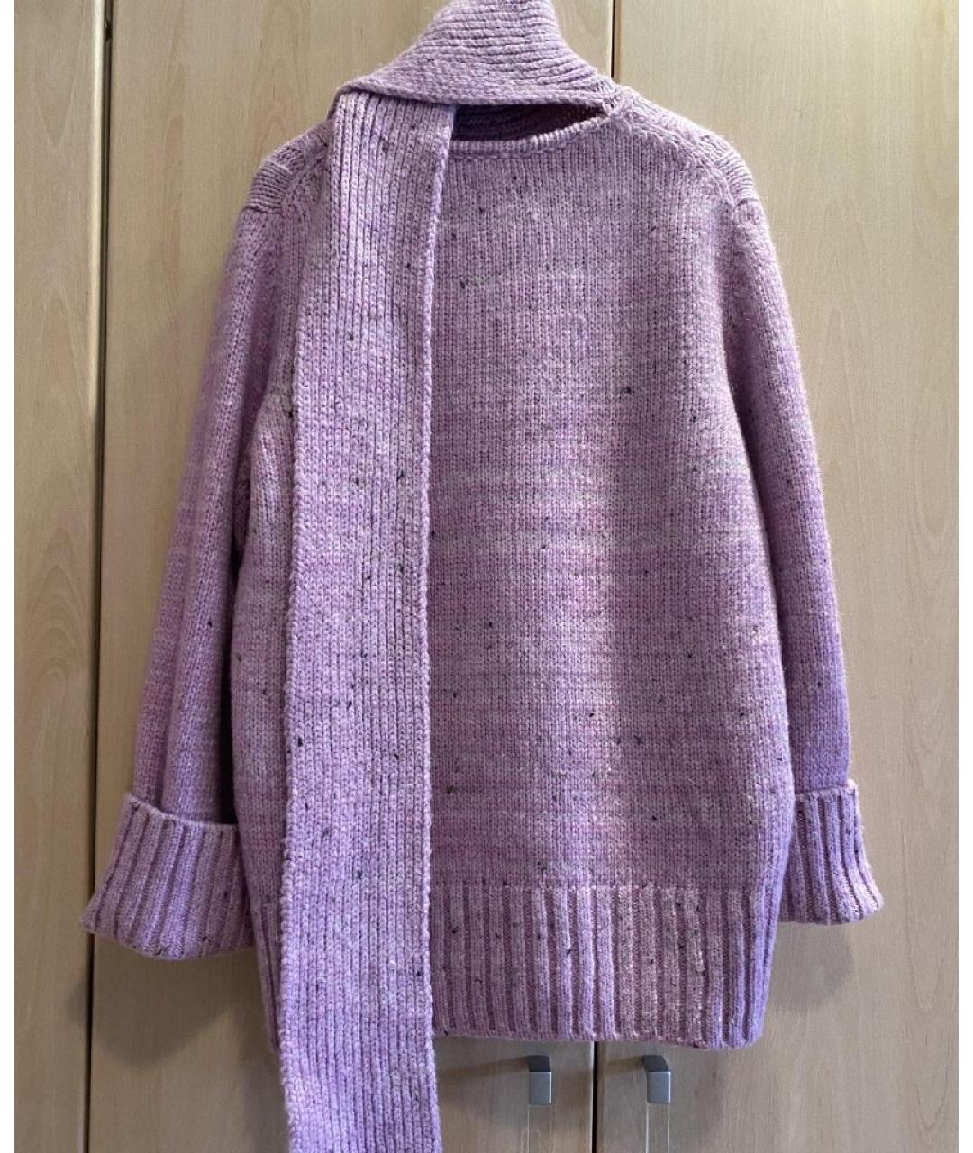 GANNI Фиолетовый шерстяной джемпер / свитер, фото 3