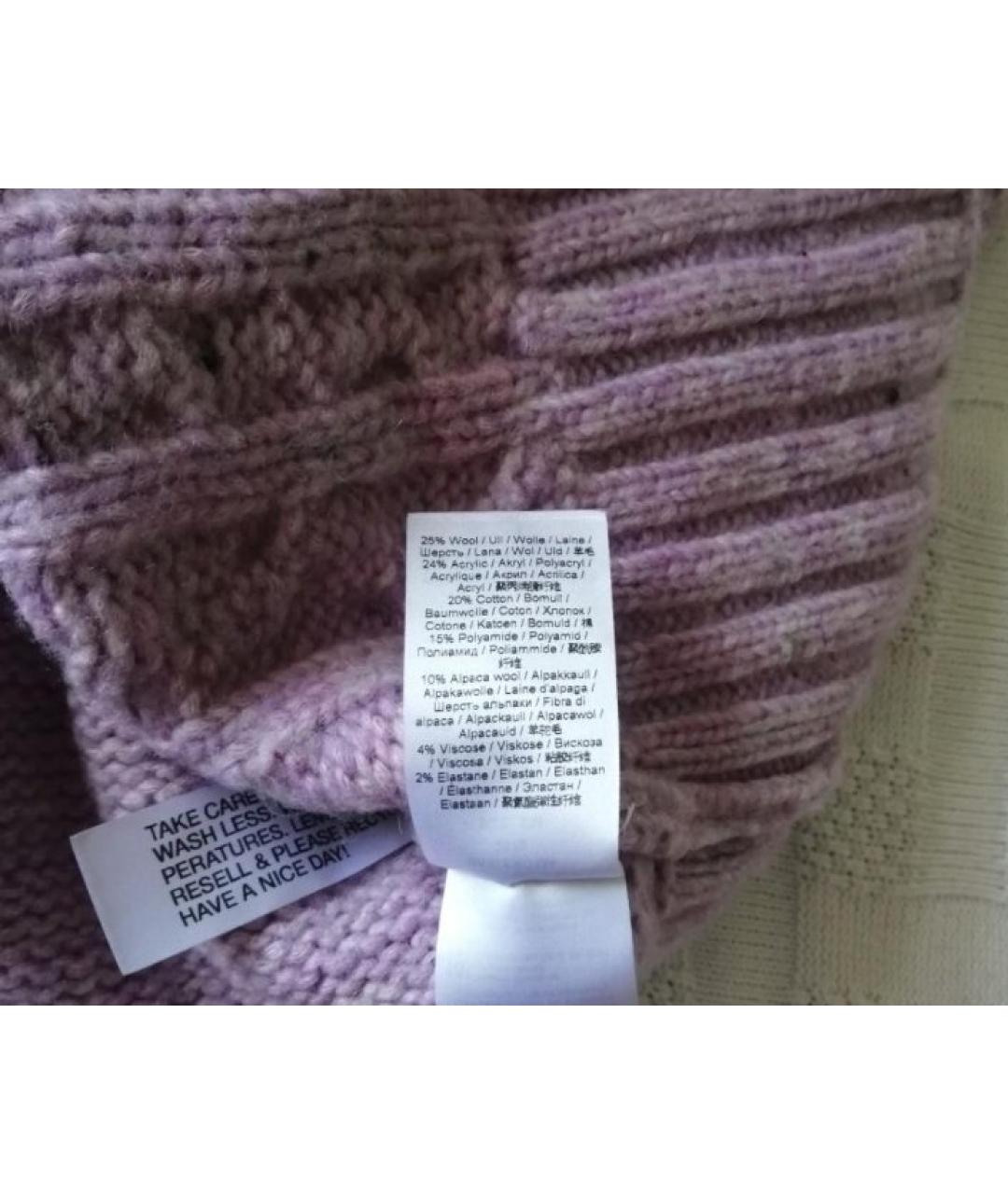 GANNI Фиолетовый шерстяной джемпер / свитер, фото 7