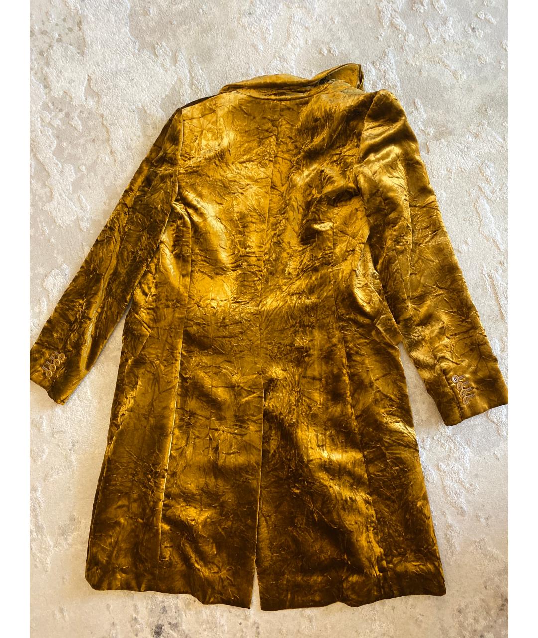ETRO Золотое бархатное пальто, фото 2