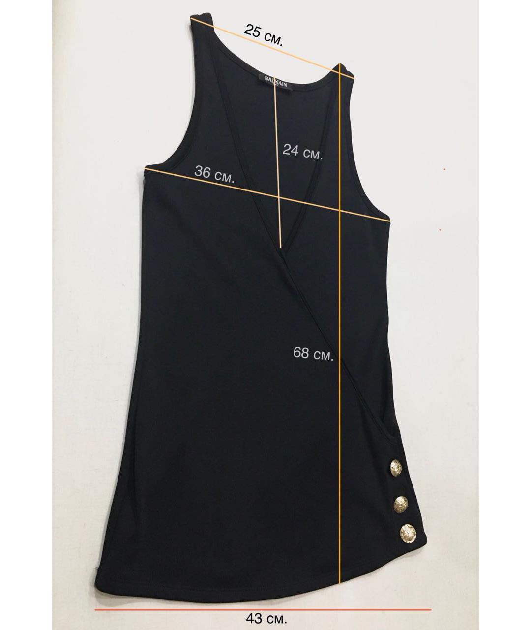 BALMAIN Черная хлопковая майка, фото 8