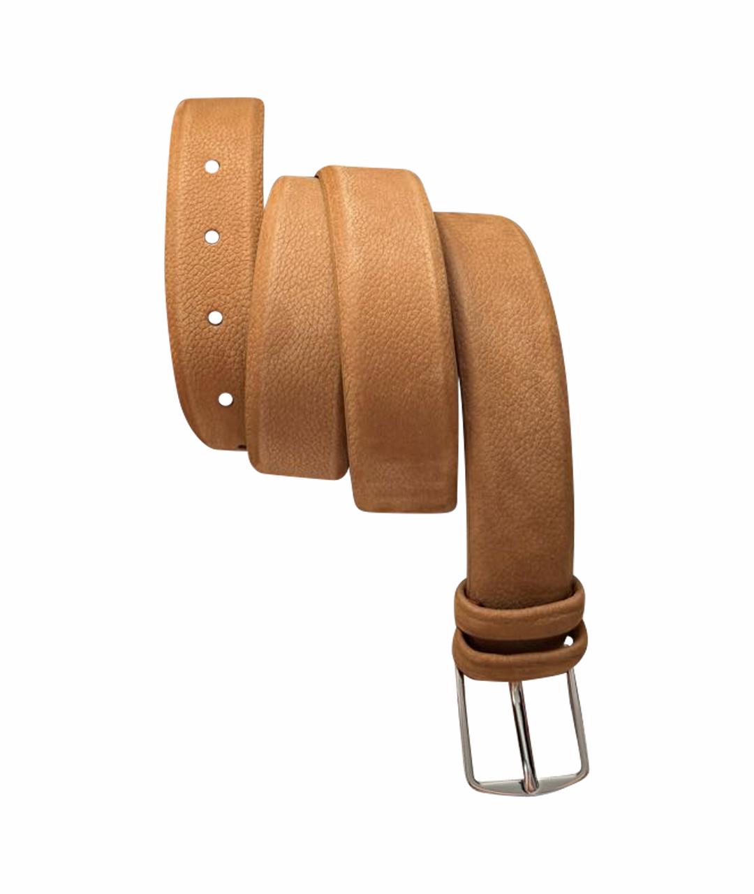 LORO PIANA Коричневый кожаный ремень, фото 1