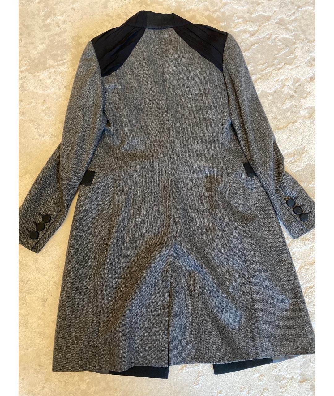 MOSCHINO Серое шерстяное пальто, фото 2