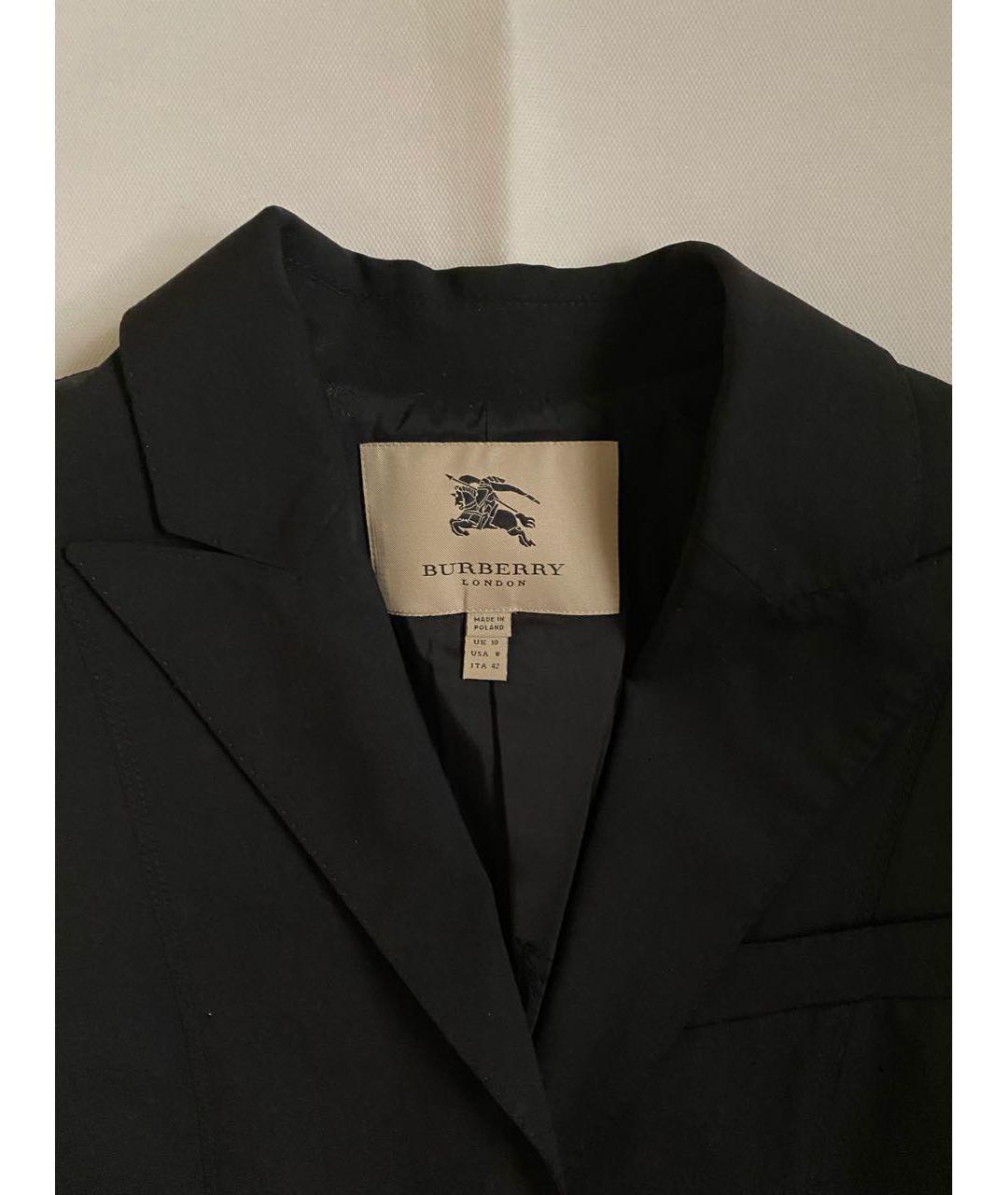 BURBERRY Черный хлопковый жакет/пиджак, фото 3