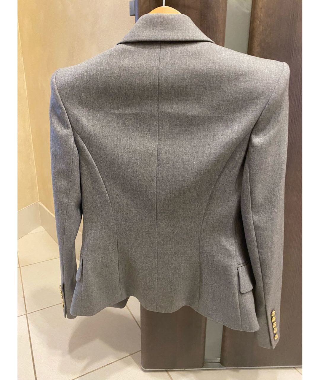BALMAIN Серый шерстяной жакет/пиджак, фото 2