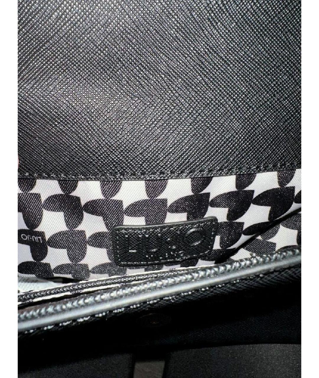 LIU JO Черная сумка через плечо из искусственной кожи, фото 4