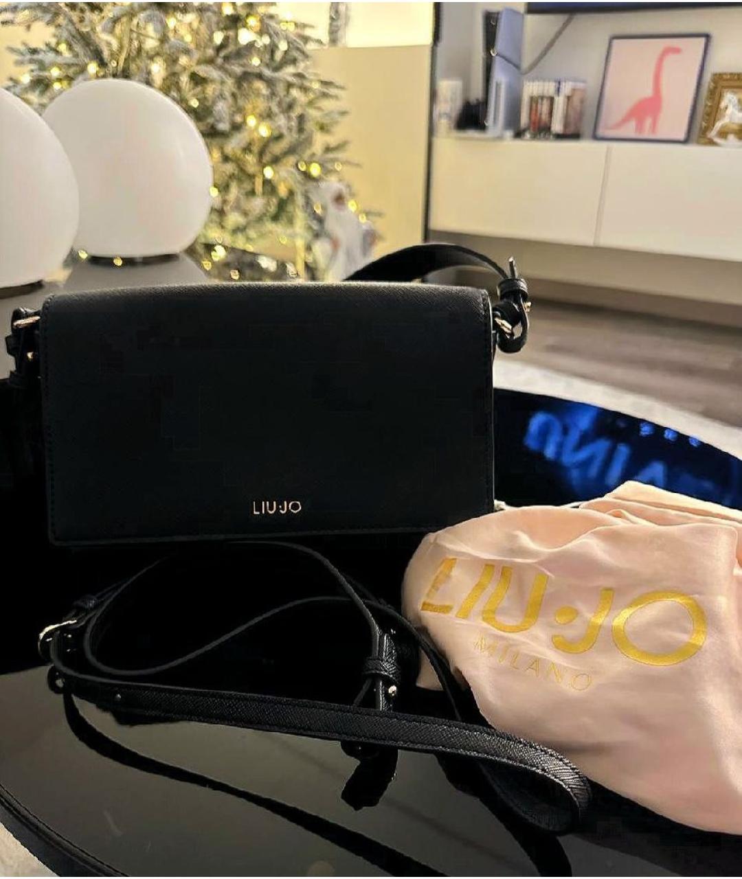 LIU JO Черная сумка через плечо из искусственной кожи, фото 2