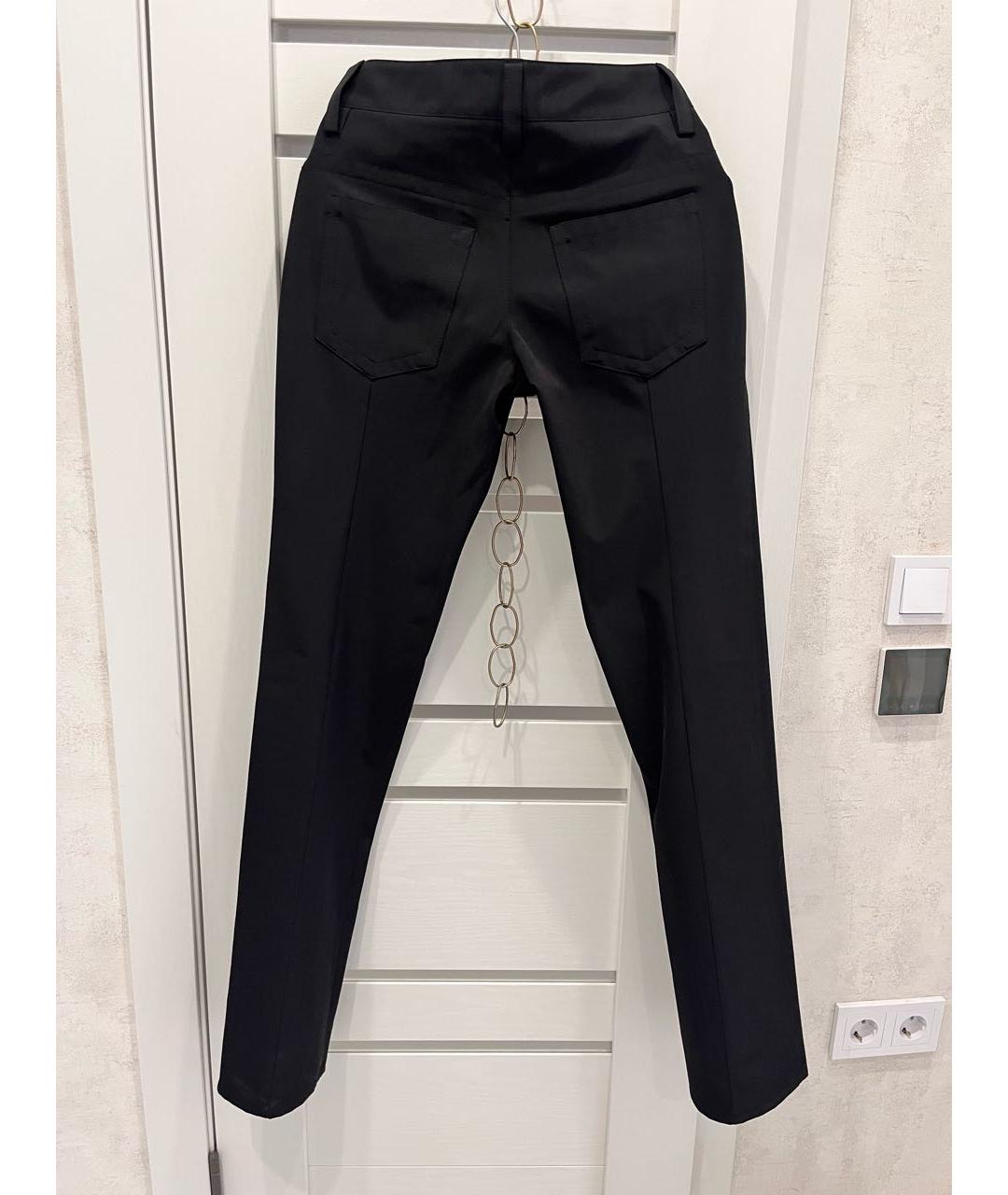 PRADA Черные полиамидовые прямые брюки, фото 2