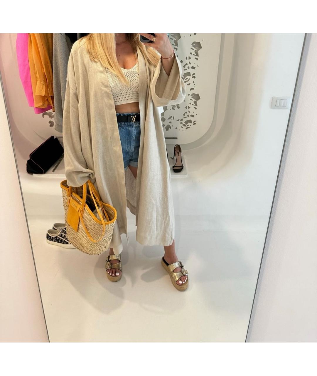 JACQUEMUS Оранжевая пелетеная пляжная сумка, фото 8