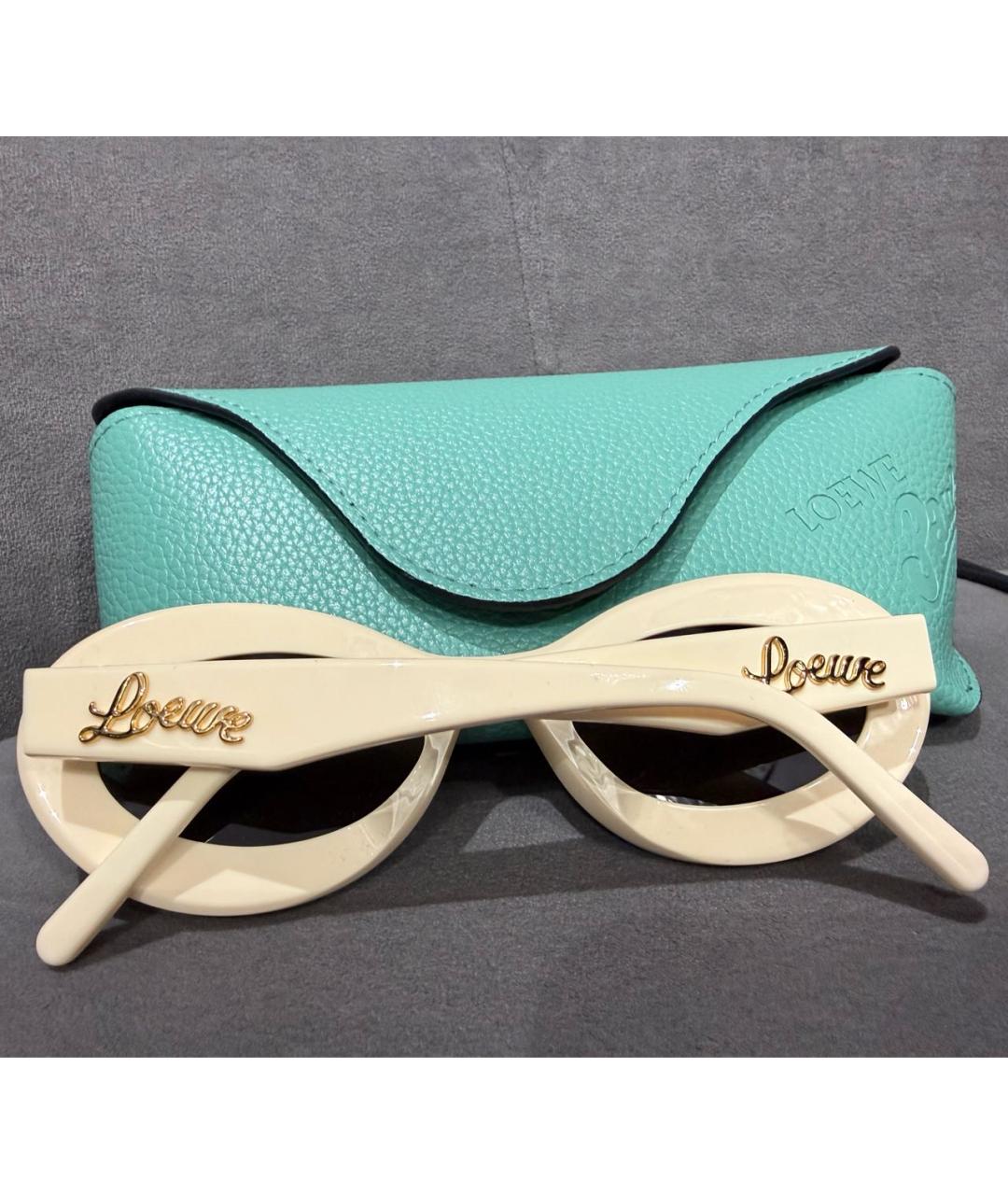 LOEWE Белые пластиковые солнцезащитные очки, фото 3