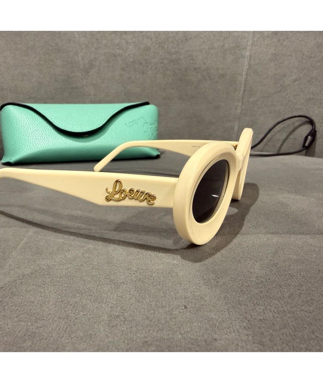 LOEWE Белые пластиковые солнцезащитные очки, фото 2